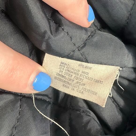 Vintage 70s Copley Cheerleader Logo Patch Blue Women M Wool Blend Varsity Jacket - Picture 6 of 9